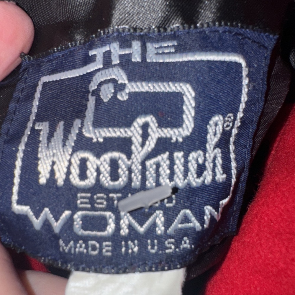 The WOOLRICH Woman Pure Wool Jacket Coat Made‎ USA Red Small EVC Lined 80s - Picture 13 of 15